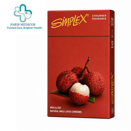 Simplex Strawberry Fragrance Condoms (12 Pack)
