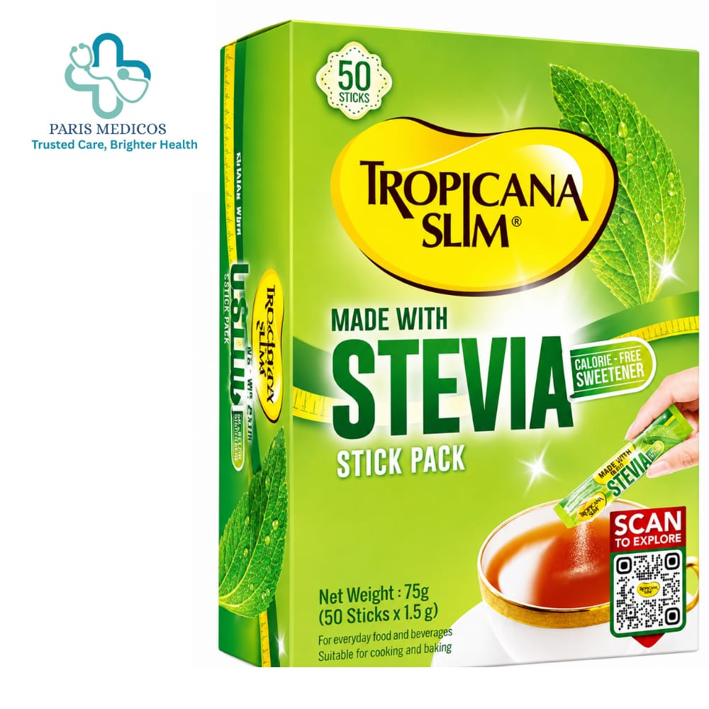Tropicana Slim Stevia Stick Pack 75g (50 Sticks x 1.5g)