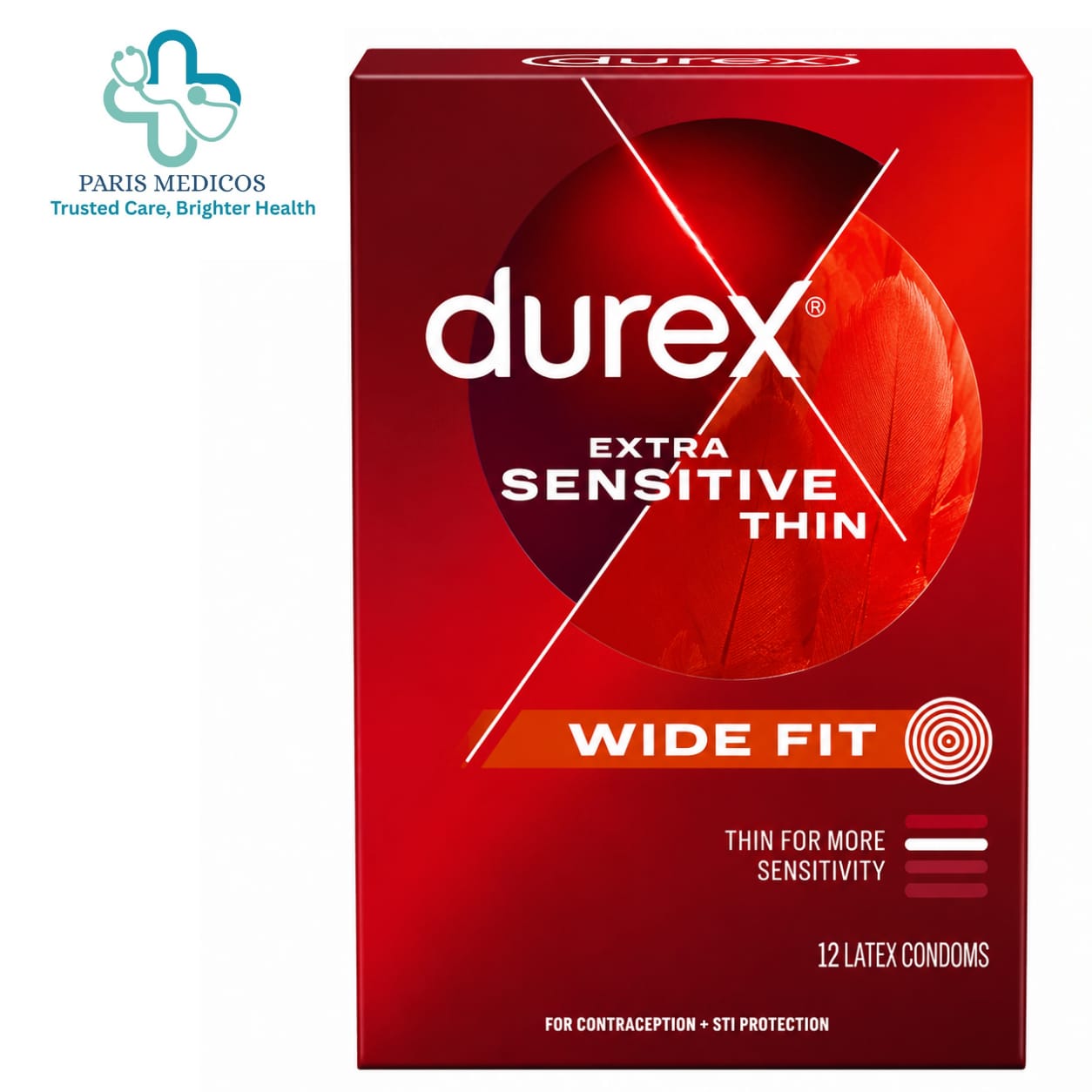 Durex Extra Sensitive Thin Wide Fit (12 Pack)