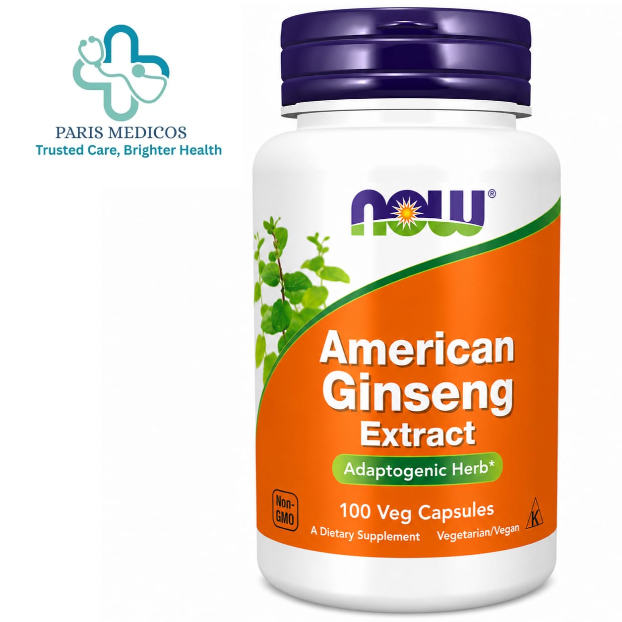 NOW American Ginseng Extract (100 Veg Capsules)
