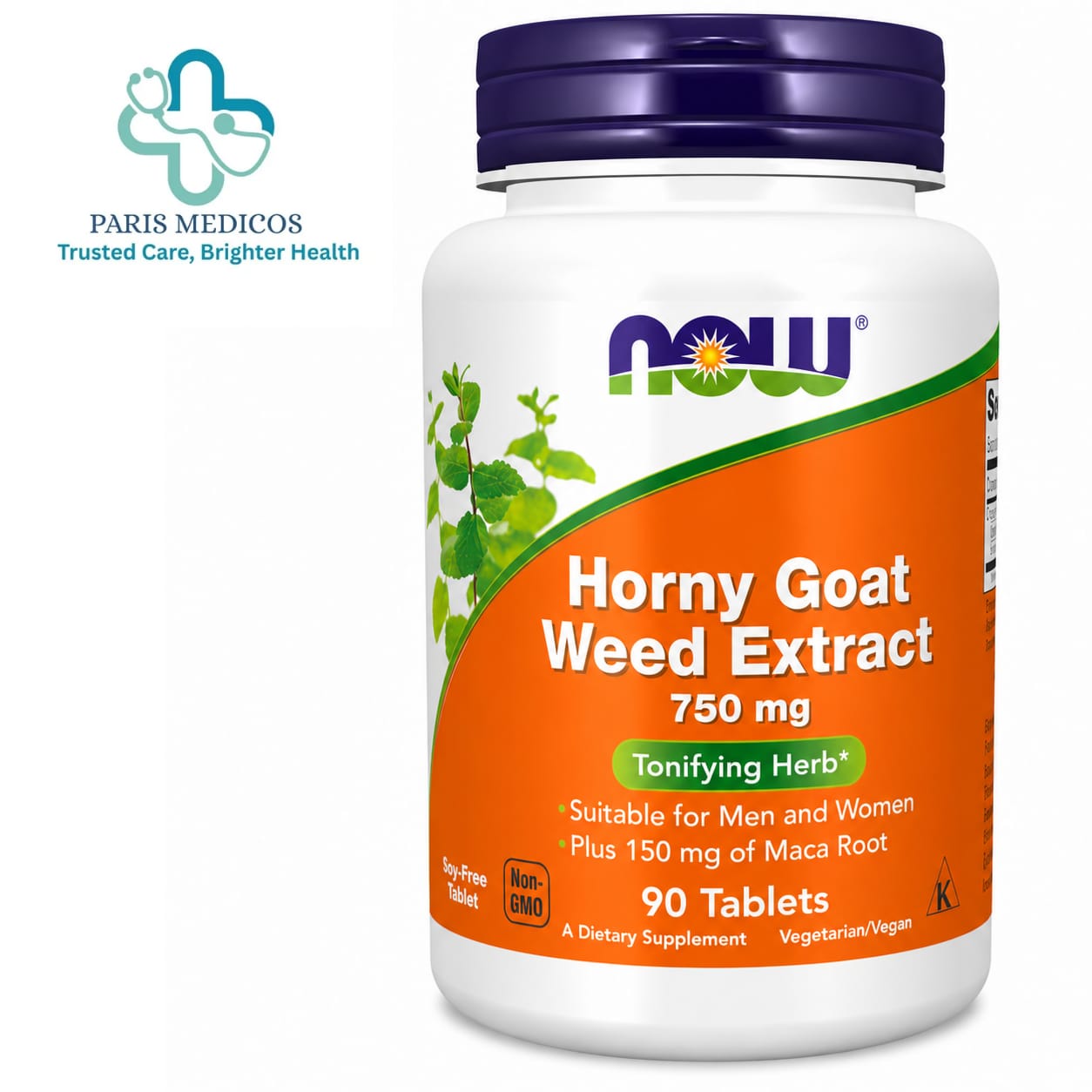 NOW Horny Goat Weed Extract 750mg (90 Tablets)