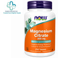 NOW Magnesium Citrate 200mg (250 Tablets)