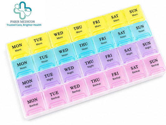 RIGHTDOSE RD-70000 Weekly 28-Compartment Pill Organizer