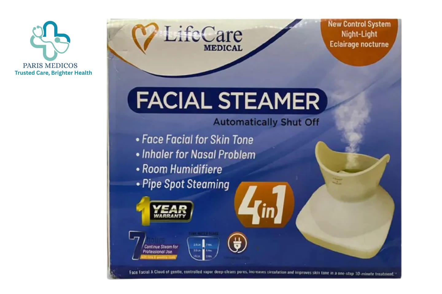 LifeCare Medical Facial Steamer – 4 in 1