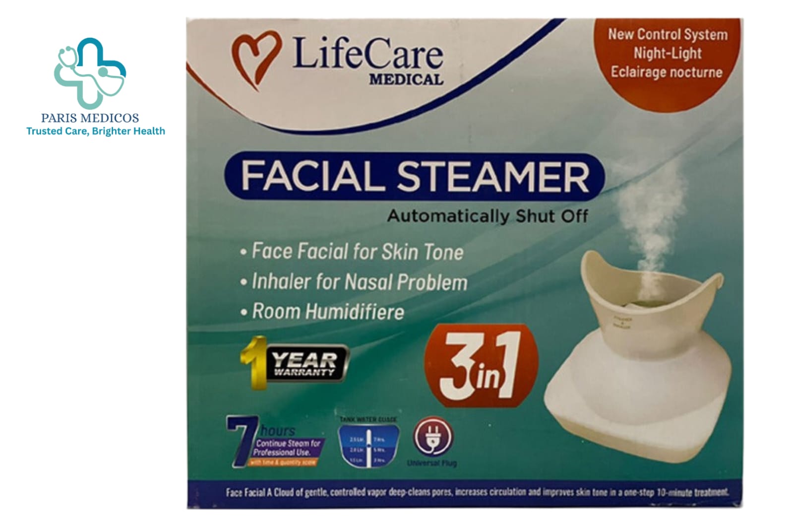 LifeCare Medical Facial Steamer (3 in 1)