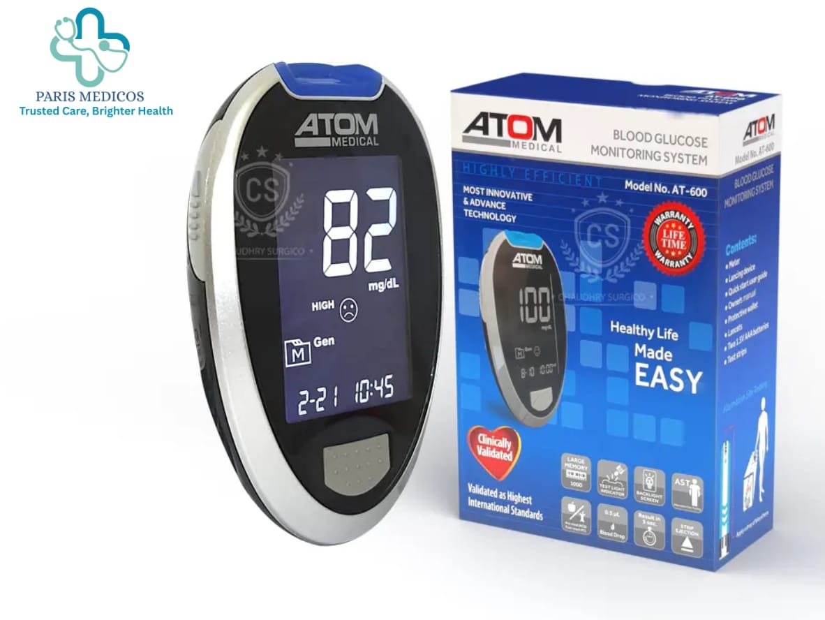 ATOM Medical Blood Glucose Monitoring System (Model AT-600)