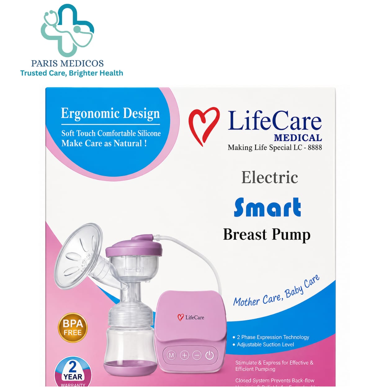 LifeCare Medical Electric Smart Breast Pump (Model LC-8888