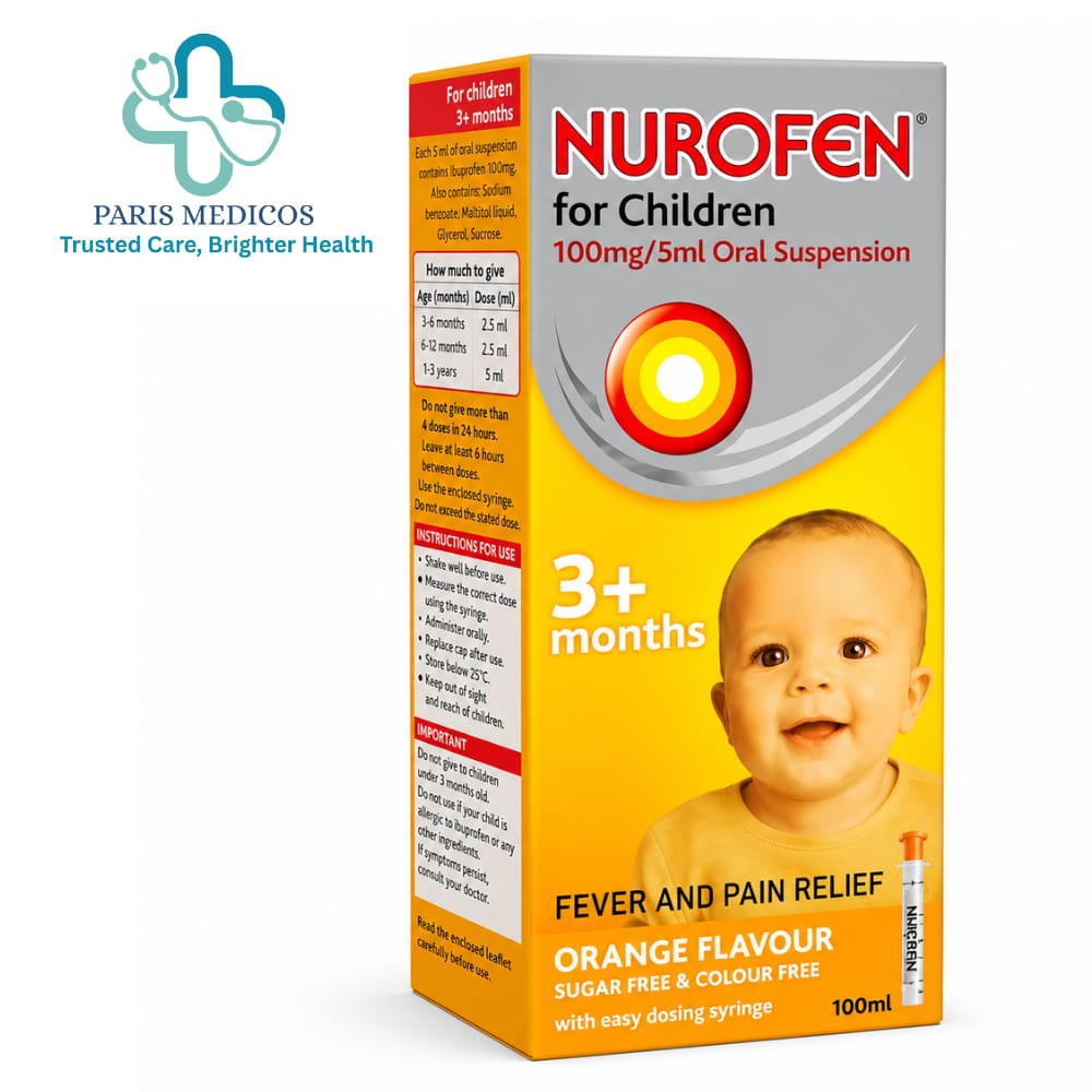 Nurofen for Children 100mg/5ml Oral Suspension (100ml)