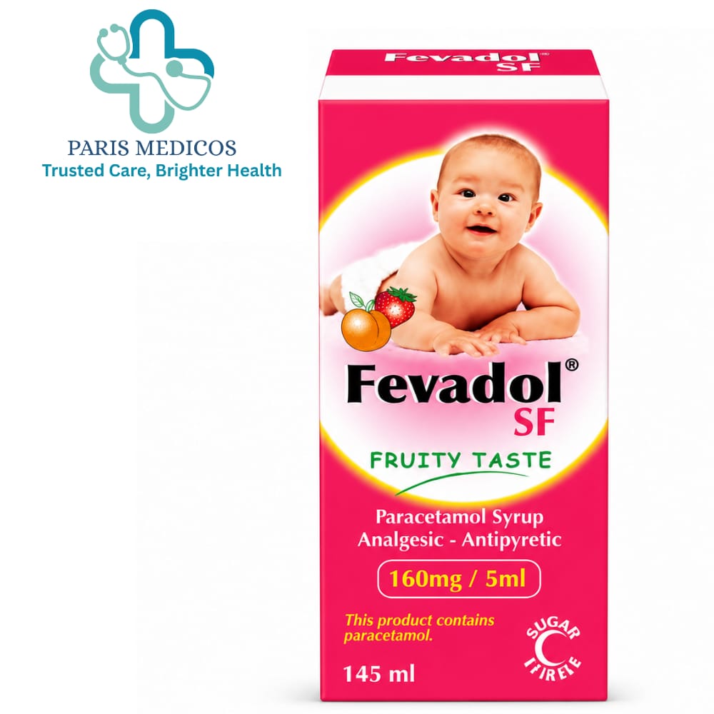 Fevadol SF Paracetamol Syrup 160mg/5ml (145ml)