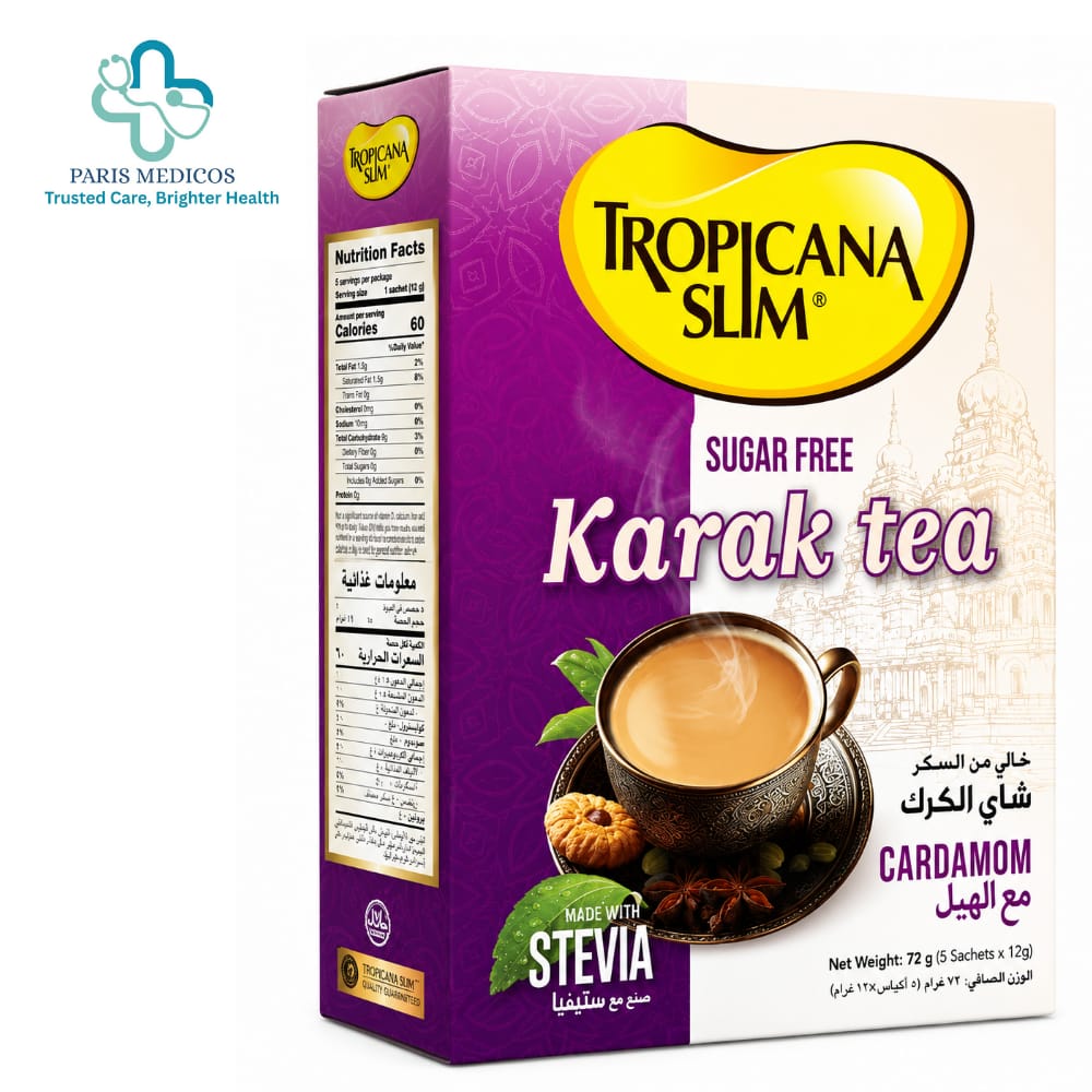 Tropicana Slim Sugar Free Karak Tea – Cardamom (72g)
