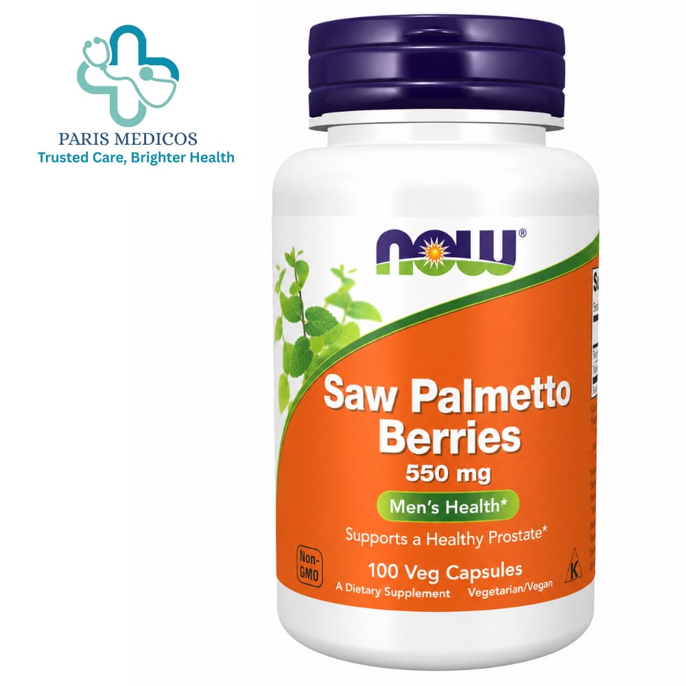 NOW Saw Palmetto Berries 550 mg – 100 Veg Capsules