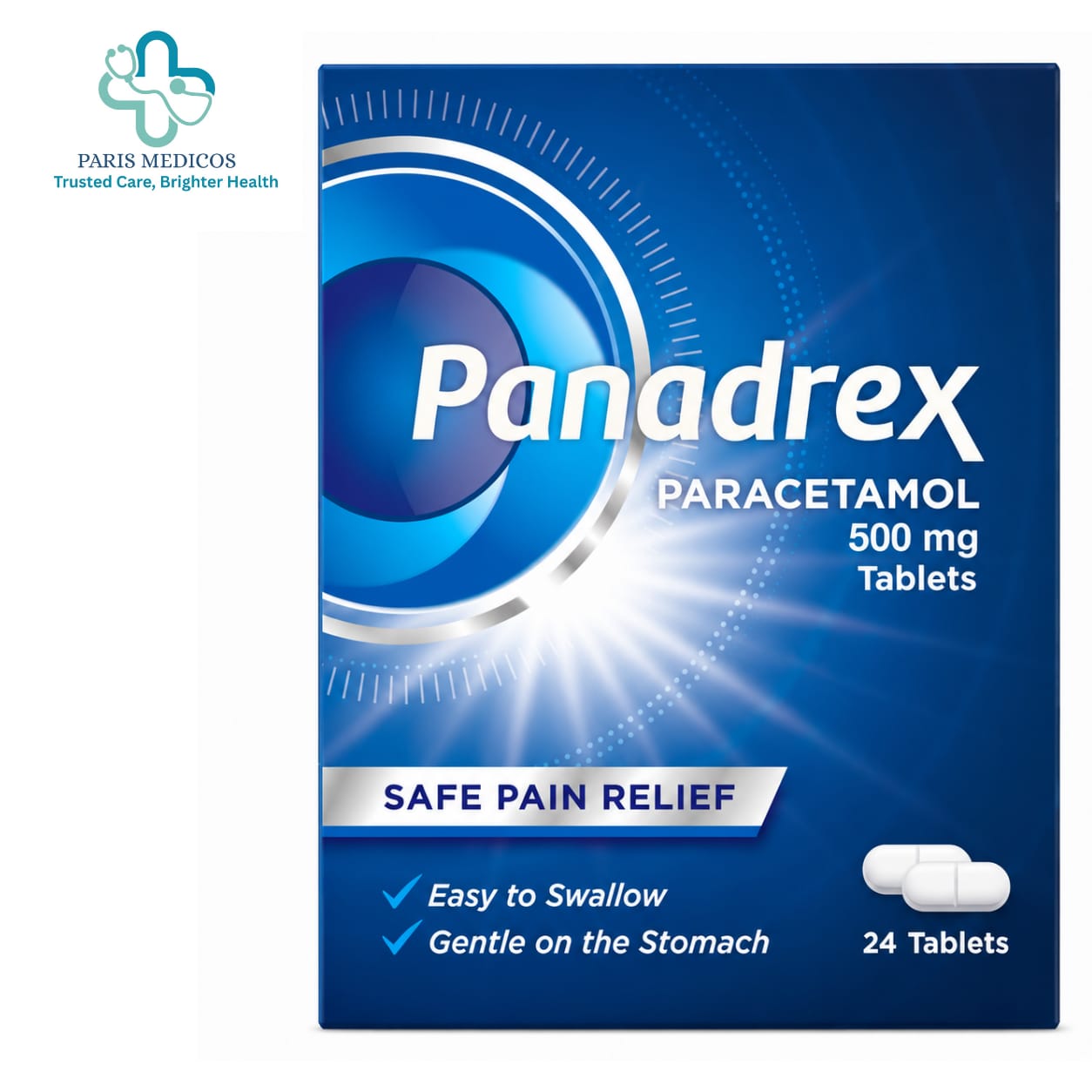 Panadrex Paracetamol 500mg Tablets (24 Tablets)