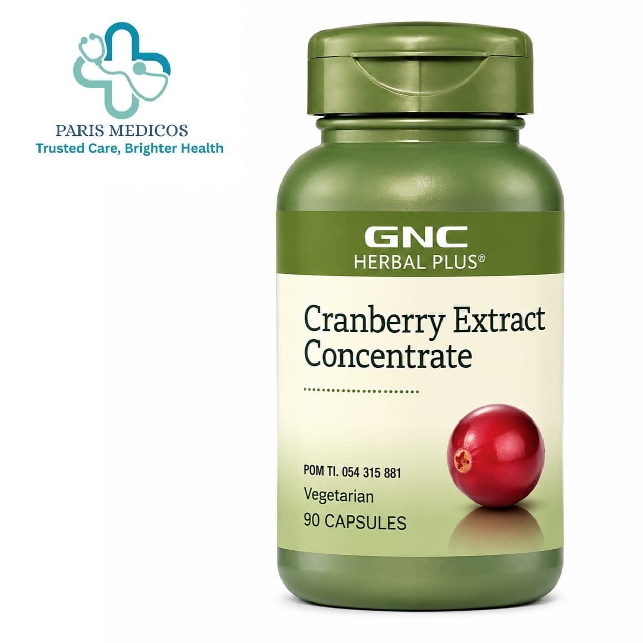 GNC Herbal Plus Cranberry Extract Concentrate (90 Capsules)